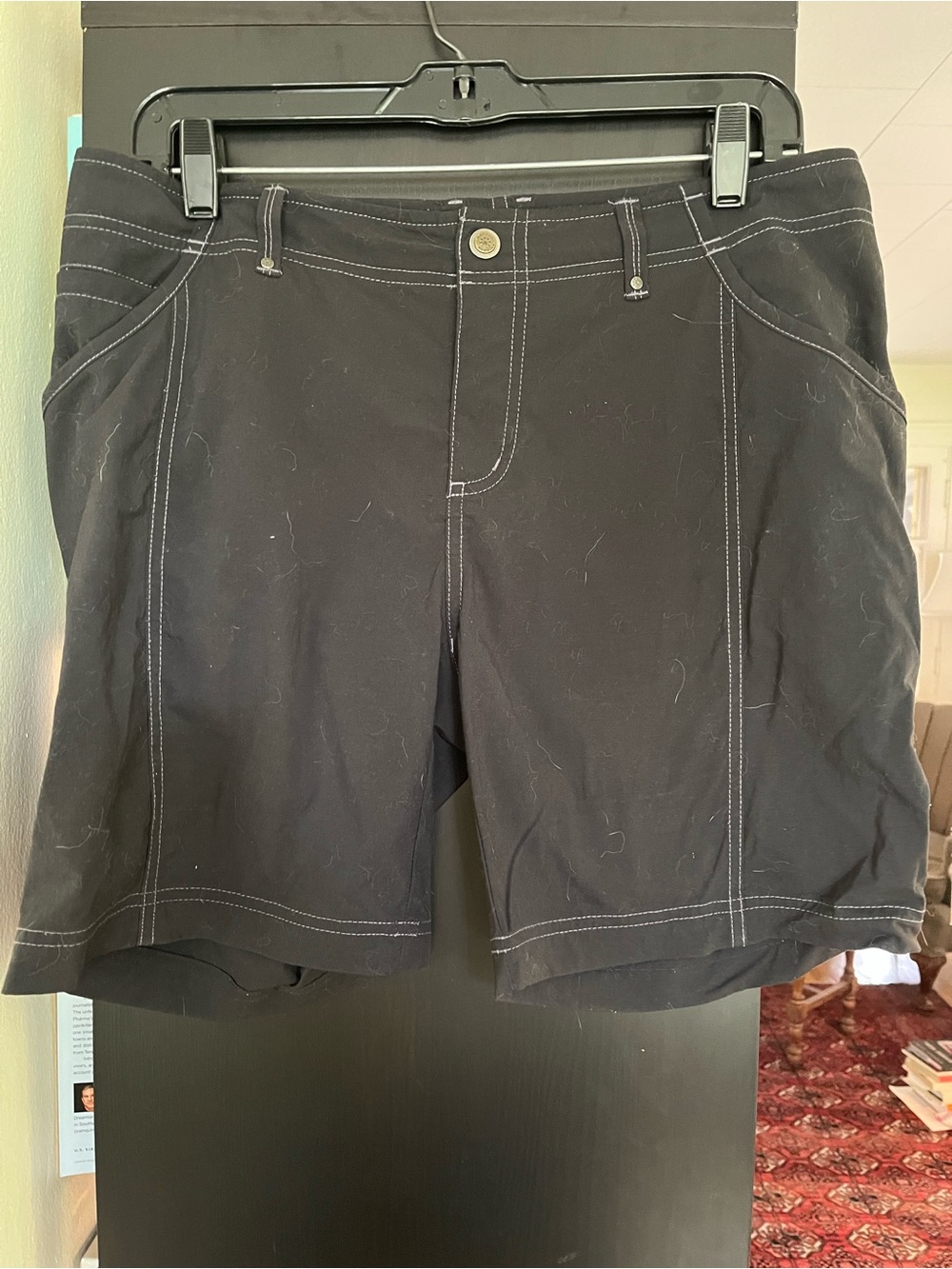 Royal Robbins Black Women's Shorts with White Contrast Stitching